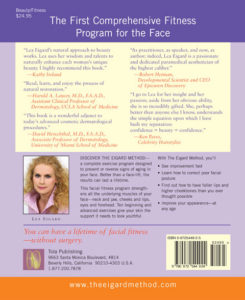 A back cover of the book program for the face