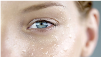 A hyaluronic acid product applied under the eye